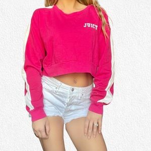 Juicy Couture Y2k neon pink crop pullover